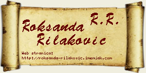 Roksanda Rilaković vizit kartica